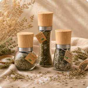 photo des salières aux plantes de l'herberie de la saulx